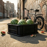 Rear Bike Basket with Liner Heavy Duty Rear Cycle Basket with Liner Deep for Commuters