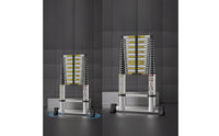 Telescopic Ladder Aluminum Extension Ladder Foldable for Homeowners, Contractors, Home Maintenance, Renovation, Installation