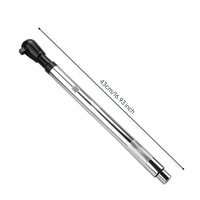 1/2-Inch Drive Ratchet Wrench Chrome and Black Square Drive Ratchet Wrench Full Polished Hand Tool for Automotive Repair