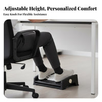 Non-Slip Base under-desk Foot footrest Portable Rocking Footrest with Massager Easy to Assemble Leg Rest Massage Surface for telecommuting Workers, Students, gaming enthusiasts, Study Room, Gaming Setup, on-the-& travel