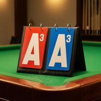 Spiral Binding Guandan Score Board Red and Blue Cards Flip Score Board Large White Letters Manual Flip Scoreboard Black Cover for Match Play