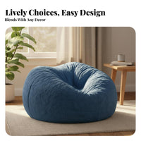 Oversized Cushiony Floor Seat Cover Cushiony Texture Giant Cushiony Floor Seat Cover Snug Soft Seating for Grown-Ups, Families
