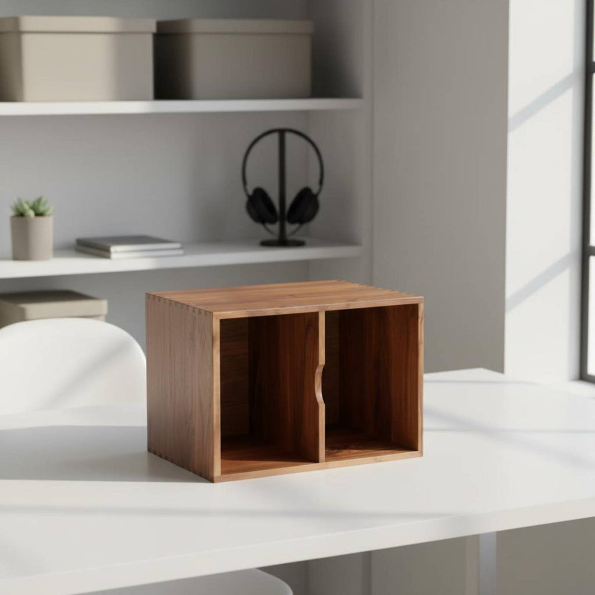 Vinyl Storage Box Stackable Cubes Versatile Use Magazines and Books for Library