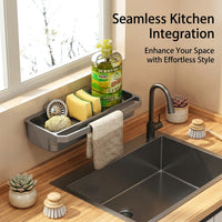Cabinet and Pantry Wall Organizer for Kitchen Storage Needs, Drill-Free Modern Rack for Students, Lightweight Utensils Hanging