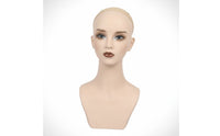 Flat Base PVC Hairpiece Display Head Hairpiece Display Form Mannequin Head with Shoulders