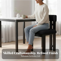 Minimalist Design Low-Back Upholstered Chair Versatile Household Furniture Comfortable Indoor Seating Long-Lasting for Homeowners, Families, Renters, Dining Room, Restaurant