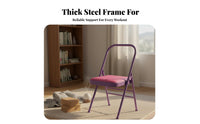 Foldable Iyengar Mind-Body Practice Chair Multi-Functional Iyengar Auxiliary Chair Heavy Duty Mind-Body Practice Inversion Stool Portable for Yogis, Beginners, Seniors, Home Gym