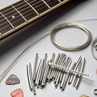 24 Pieces Guitar Fret Wire Radiused Fret Wire with Triangular Impressions Pre-Shaped Fretwire for Luthiers, Guitarists