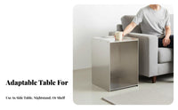 With casters 2-Tier Rolling Trolley Multi-Functional 2-Tier Rolling Stand Space-Saving End Table adaptable Use for Apartment Dwellers, Office Workers, Living Room, Small Spaces, Bedroom, Bathroom