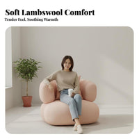 Curved rose-colored Settee French aesthetic Curved Couch Minimalist Design Loveseat for Interior Designers, Business Owners, Reception Area, Bdirectlyique, Living Room