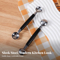 Fruit Sphere Er Easy to Clean Double-Headed Fruit Sphere Er Fruit Sphere Spoon Long-Lasting Stainless Steel Ice Cream Ladle
