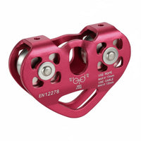 High Strength Zip Line Trolley Effortless Rotation Double Zip Line Pulley Wear Resistant Tandem Speed Double Trolley 7075 Aviation Aluminum for Rescue Professionals, Climbers, Canyoning