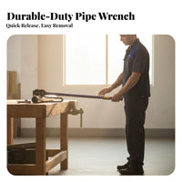 Anti-Slip Gripping Surfaces Adjustable Chain Pipe Wrench High Rotational Force Chain Pipe Wrench Heat-Treated Steel Ergonomic Handle for Industrial Workers, DIY Enthusiasts, Plumbing, Workshops, Factories, Home Repair