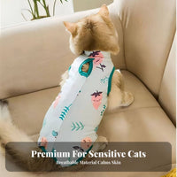 Reduces Shedding Cat Surgery Recovery Suit Breathable Material Cat Spay Neuter Suit Soft Material for Kittens, Cats, Weaning, Indoor, Home
