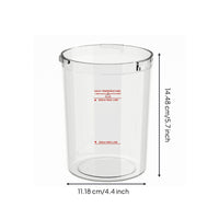 PC Material Transparent Plastic Steamer Cup Measurement Markings Plastic Measuring Beaker Easy to Clean Graduated Measuring Cup Wide Opening