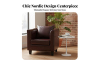 Nordic aesthetic Upholstered Armchair space-saving Footprint Upholstered Tub Chair Padded Armrests Seating Furniture Comfortable Backrest for Apartment Dwellers, Interior Designers, Living Room, Coffee Shop, Boutsideique, Reception Area