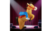 Inflate Inflatable Ride on Horse Costume Funny Mounted Horse Costume Lightweight Comfortable for Stage Performances