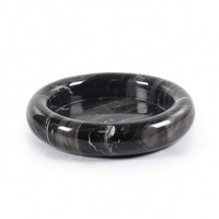 Marble Tray Round Marble Bowl Shallow Stone Tray for Tabletop