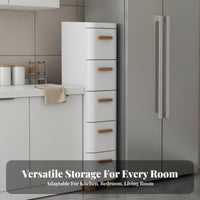 Space-Saving Narrow Drawer Cabinet Versatile Use Tight-Space Storage Organizer Large Capacity Narrow Storage Unit Minimalist Design for Homeowners, Students, Kitchen, Bathroom, Small Areas, Living Room