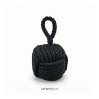 Handwoven Door Stopper with Handle Handmade Rope Doorstop Heavy Duty Weighted Doorstop Natural for Restaurant