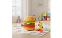 Bouncing Hamburger Toy Novelty Burger Toy with Character Cute Play Food Mini for Playtime