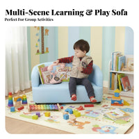 Soft and Comfortable Miniature Upholstered Sofa Safety Certified Upholstered Toddler Lounger snug children's Seating Skingentle for Toddlers, Preschoolers, Playroom, Kindergarten, Nursery, perusing corner