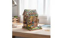Flower Shops Dollhouse Creative Gift Small Blossom Store Scene Handmade Style DIY Miniature House for Shelf Display