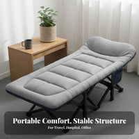 Office Rest Bed Foldable Design Portable Sleeping Cot Easy Setup Single Folding Cot for Hospital Visitors, Campers, Travel