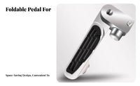 2 Pieces Anti-Slip Electric Scooter Rear Pedals Easy Installation Aluminum Alloy Foot Pegs Heavy Duty