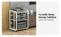 Heavy-Duty Movable Amplifier Floor Stand Easy to Assemble Multi-Tier Audio Equipment Shelf Space-Saving Rolling High-Fidelity Component Rack Scratch-Proof for Audiophiles, Studio, Living Room