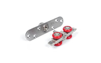 Oval Mounting Plate Sliding Door Roller Slim-Line Ball-Bearing Roller Assembly Silver Finish Window Sliding Wheel Screw Holes