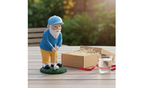 Sport Dwarf Figurine Outdoor Decoration Golfer Gnome Figurine Weather Resistant