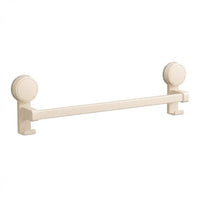 Towel Bar Wall Mount Rack, Double Bar Iron Organizer for Bathroom & Kitchen, No Drill Suction for Rental Property, for Homeowners