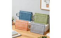 4 Pieces Easy to Sort Transparent Mesh Document Pouch Long-Lasting Material Mesh Zipper File Bag Quick-Drying for Office Workers, School