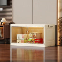 Large Capacity Foldable Multi-Tier Cabinet Quick Installation foldable Wheeled Cabinet sturdy Construction Household Storage With casters for Homeowners, Families, Bedroom, Kids' Room, Closet, Kitchen