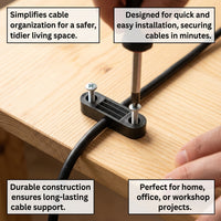 Nylon 66 Wire Clamps Cable Organizers for Cords, Screw Mounting Wire Fastener Clips for Electrician
