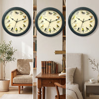 Singing Bird Clock Nature-Themed Bird Call Clock Decorative Retro for Living Room, Reading Corner