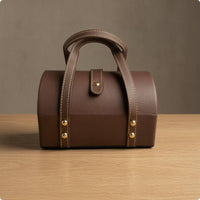 PU Leather Bracelet Box 7 Slots Bracelet Storage Box Handbag Style Mobile Jewelry Storage Case
