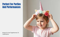 Kids Magical Horse Flower Headband, Festive Gathering, Handmade, Colorful, Stage Performance, Photo Prop