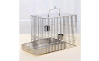 Bird Bathing Cage with Perch Portable Avian Enclosure Cage with Tray Stable for Small Birds, Travel