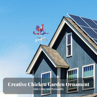 Weathercock Weather Vane Iron Art Colorful Metal Weathercock Weathervane for Farmers, Garden, Yard, Rooftop