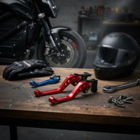 2 Pieces Brake Handle Lightweight CNC Aluminum Motorcycle Levers Rust Resistant Vehicle Replacement for DIY Modifiers