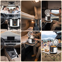 Compact Car Rice Cooker Digital Portable Car Rice Cooker Electric for Truckers, Commuters