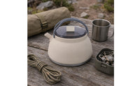 Portable Camping Kettle Transparent Lid Foldable Kettle Embossed Markings Portable Camping Pot