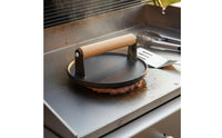 Cast Iron Patty Press  Uncoated   Patty Press Heavy Duty Hamburger Smasher for Barbecue, Griddle