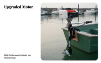 Small Boat Motor Aluminum Alloy Propeller Kayak Fishing Motor Powerful Small Inflatable Boat Engine for Kayakers, Fishermen, Lakes, Rivers, Freshwater