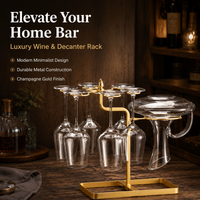 Hanging Stemware Rack Bar Glass Storage Holder Modern Minimalist Metal Design