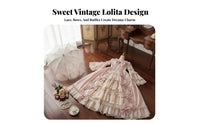 Doll-Like Princess Dress Voluminous Skirt Multi-Layered Lace Patchwork Dress Ribbon Feature Cosplay Formal Gown Vintage Inspired