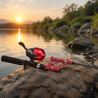 Carbon Fiber Fishing Rod and Reel Combo, Retractable 76cm Spinning Combo, Heavy Action Freshwater Travel Fishing Rod, 3 Sections 46cm Collapsed