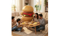 Inflatable Burger Costume Full-Body Inflatable Hamburger Costume Eye-Catching Apparel for Adults, Halloween, Cosplay
